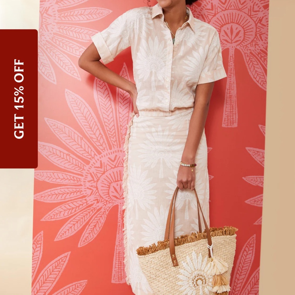 Spartina 449 linen skirt and top